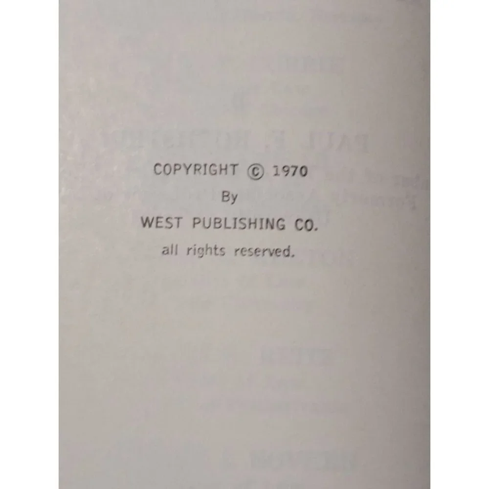 Vtg Evidence in a Nutshell Paperback Book Paul Rothstein 1970 West Publishing